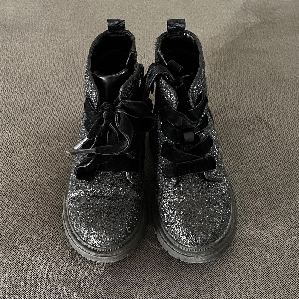 Cat & Jack Glittery Black Kids Boots